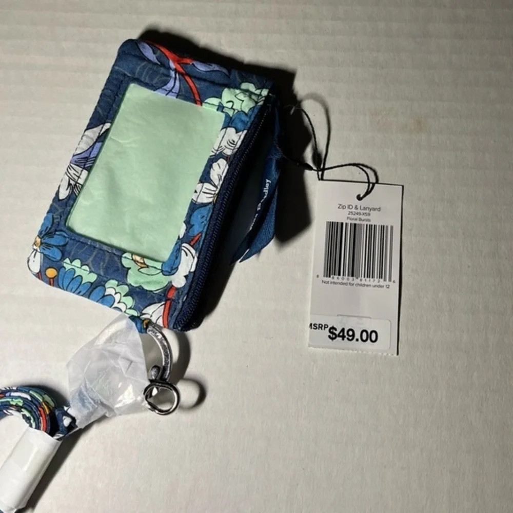 Vera Bradley‎ Zip ID & Lanyard Floral Bursts New with Tags